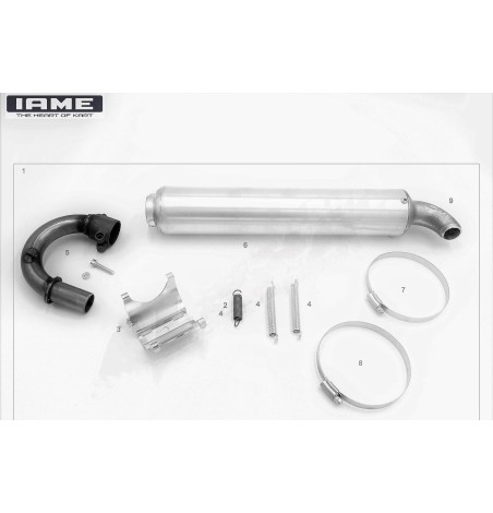 SILENCIEUX ADDITIONNEL COMPLET POUR MOTEUR IAME
