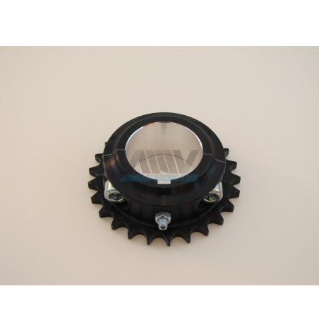 Couronne arrière KZ Ergal 7075 Ø50mm – 22 dents anodisée noire