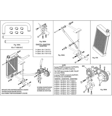 Kit Support Radiateur 410*230mm – Système de Refroidissement Liquide
