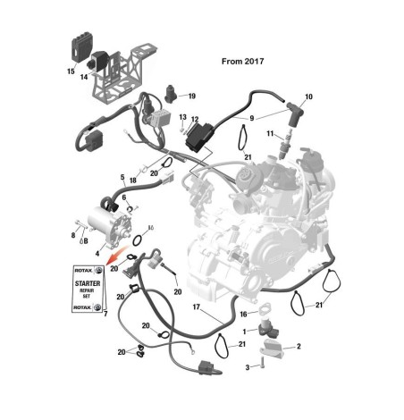 Collier de câble pour démarreur Rotax – Depuis 2017 | MF Kart Concept