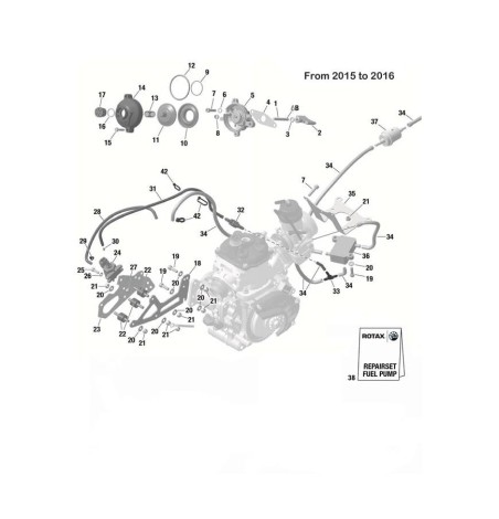 Plaque de fixation MAX EVO 2016 EVO – Pièce robuste pour valve électro-pompe essence