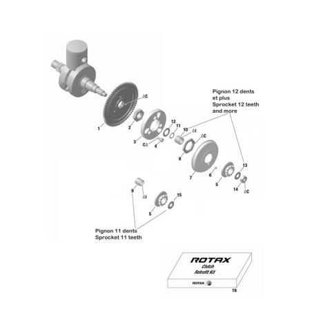 Rondelle Embrayage Karting D10 D22 Ép15 – Pièce de Rechange MF Kart Concept