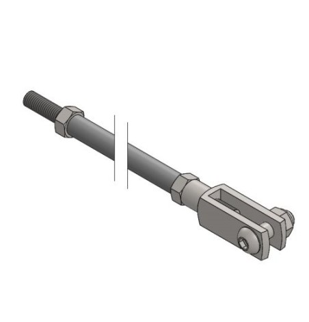 Tige de frein complète Parolin – Pédales aluminium 395 mm pour karting