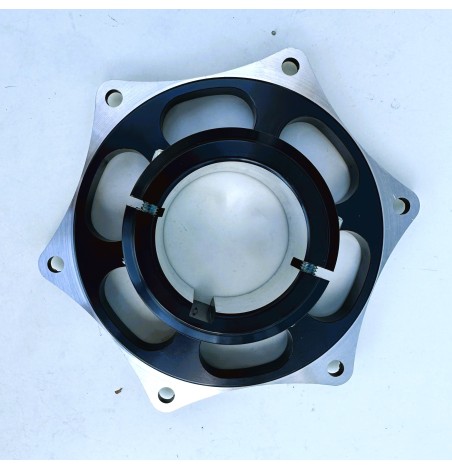 Porte-couronne aluminium double Ø50 mm – Transmission karting
