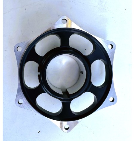 Porte-couronne aluminium double Ø50 mm – Transmission karting