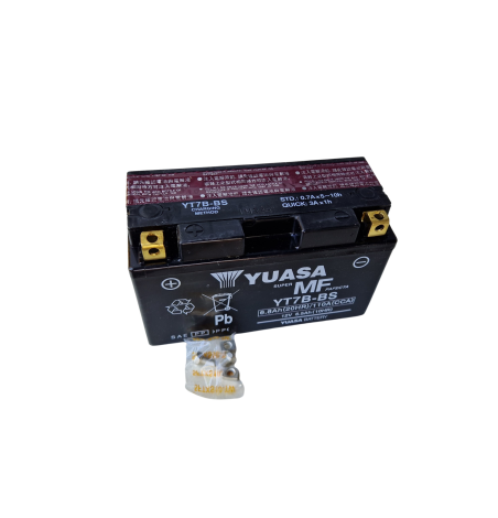 Batterie Yuasa YT7B.BS à acide séparé – Résistante aux vibrations pour karting