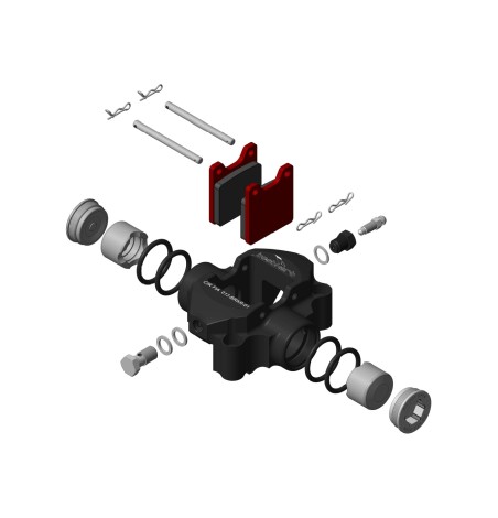 Étrier de frein arrière superbrake châssis Bestkart | MF Kart Concept