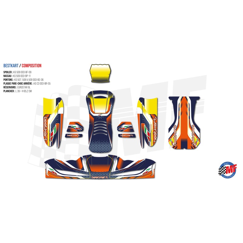 Kit autocollants Bestkart – Pièces karting